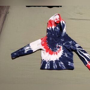 Polo Ralph Lauren Red and Blue Tie-Dye Hoodie